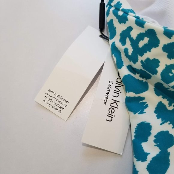 Calvin Klein V-Wire Bandeau Halter Tankini Top Size Small - Picture 7 of 10